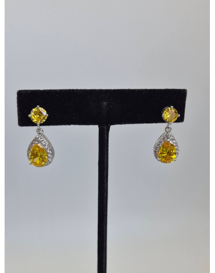 Water drop earrings gold plated