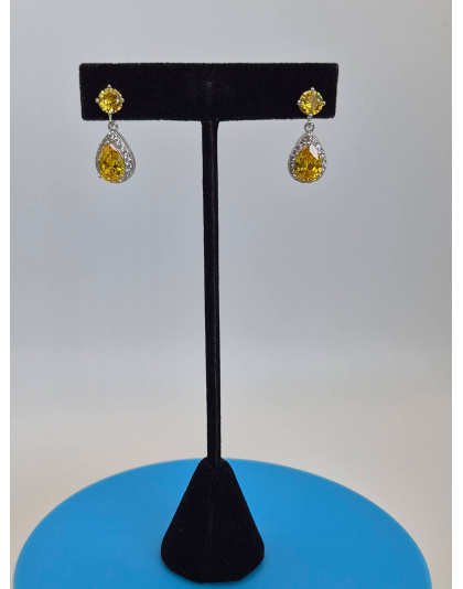 Water drop earrings gold plated