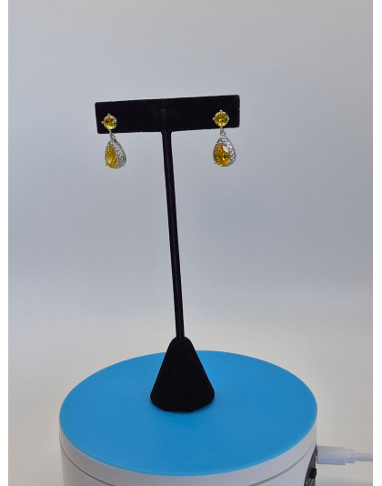 Water drop earrings gold plated